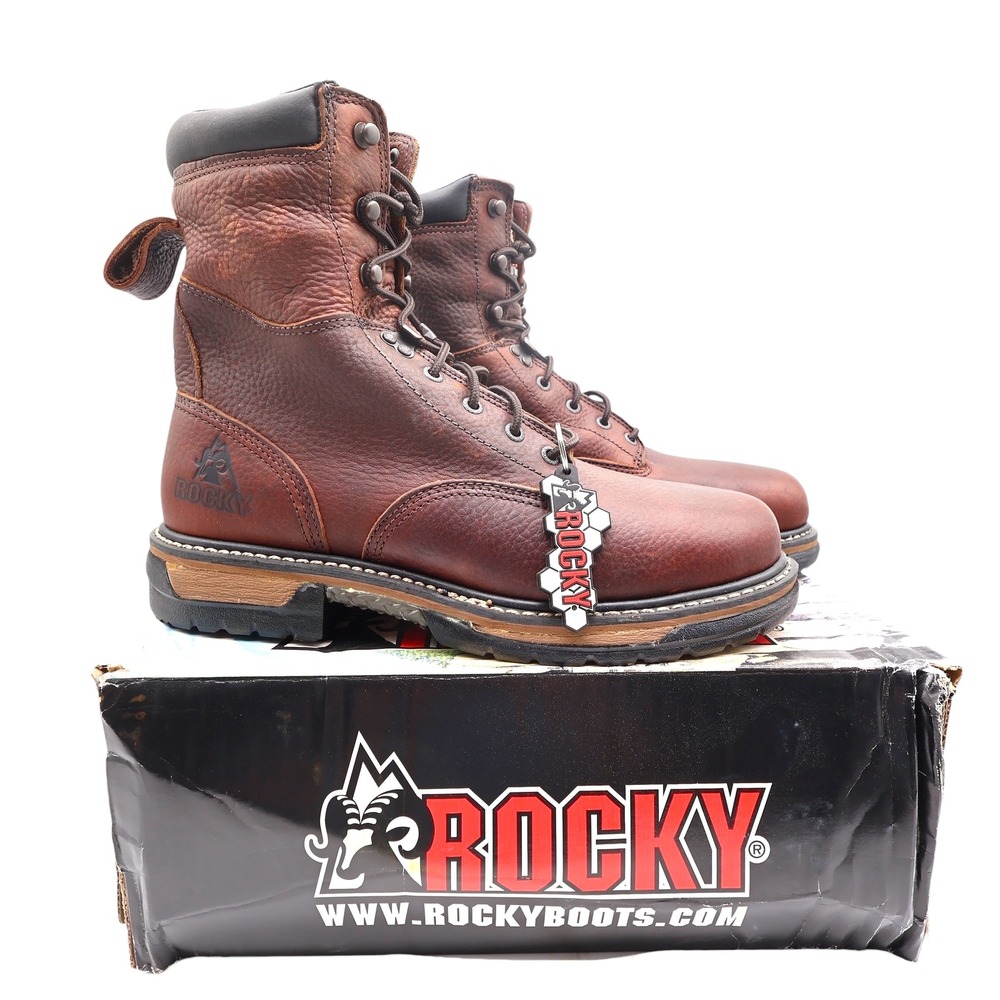 Rocky IronClad 5693 Work Boots Mens 12 M Brown Leather Waterproof NWT